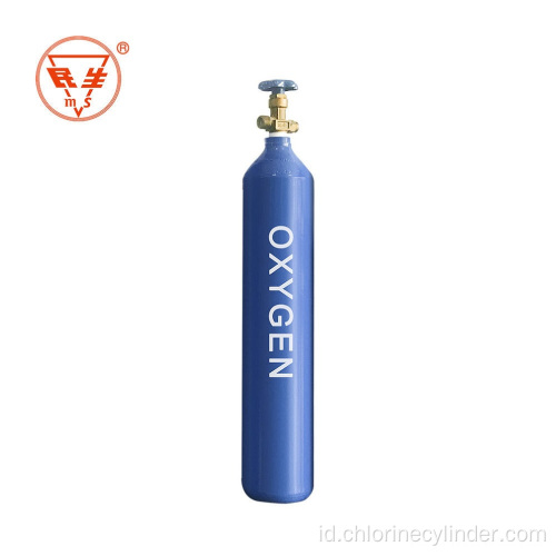 Tabung gas oksigen 40L tanpa batas yang kosong dengan regulator